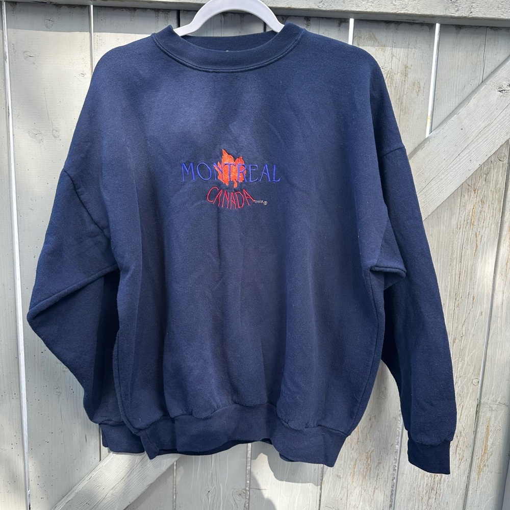 Montreal Canada Navy Blue Sweater (Rare Vintage)